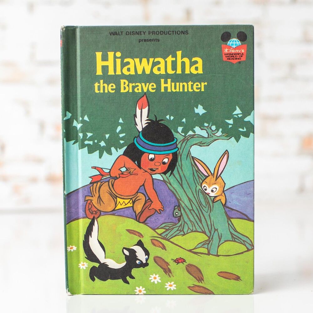 Vintage Disney Hiawatha The Brave Hunter Hardcover Book 1979 Wonderful World